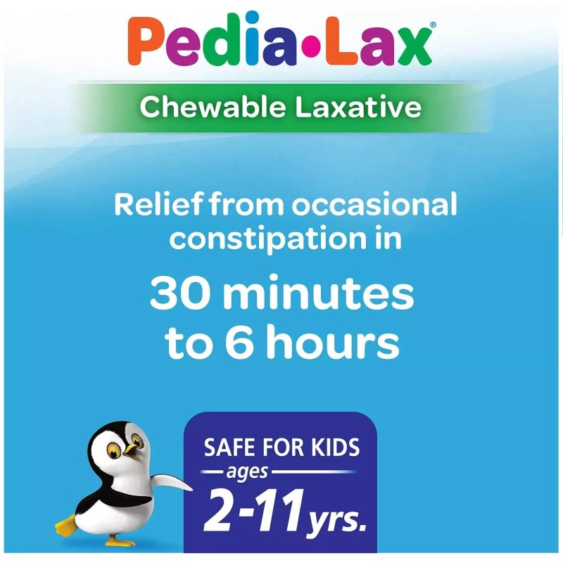 Pedia-Lax Pedia Lax Laxative Chewable Tablets Watermelon Flavor 90 Count