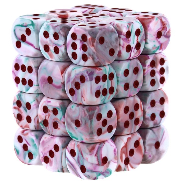 Chessex Festive 12mm d6 Pop Art™/red Dice Block™ (36 dice)