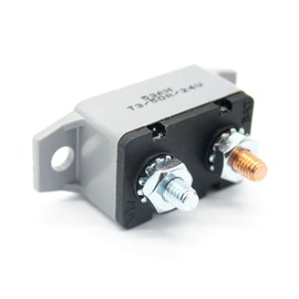 Tiardey 12-24V ATV Manual Resettable Circuit Breaker Fuse holder,with Cover Stud Bolt for Truck Modification Marine Boat Car Engines Automotive - 50A