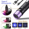 LIGHTFE Blacklight uv Flashlight 365nm UV304 UV Flashlight Rechargeable can