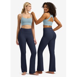 Willit Butterflux Yoga Pants Women Flare Workout Leggings for Women Tummy Control High Waisted Flare Yoga Legging 31" Navy M