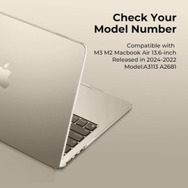 EooCoo Compatible with MacBook Air 13 inch Case for 2025-2022 M4 M3 M2 Model A3240 A3113 A2681, Protective Plastic Hard Case Cover Shell for MacBook Air 13.6 inch - Crystal Starlight
