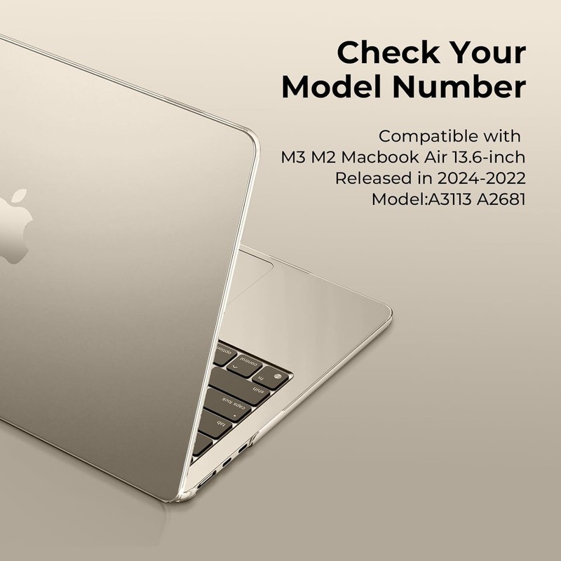 EooCoo Compatible with MacBook Air 13 inch Case for 2025-2022