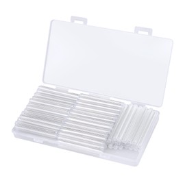 Duogalia 100PC Fiber Heat Shrinkable Tube (5.5mm Dia x 60mm length) Double Steel Needle Clear PE Fiber Splice Tubes Optical Fiber Fusion Splice Protection Sleeves