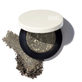 MAKE Beauty Multi-Chromatic Eye Shadow. Metal Reflecting Luminous Foil Finish Creamy, Buildable, Dimensional Long-wear, Crease-proof Powder Eyeshadow, Multichrome Shade - Gravitational, Olive Green