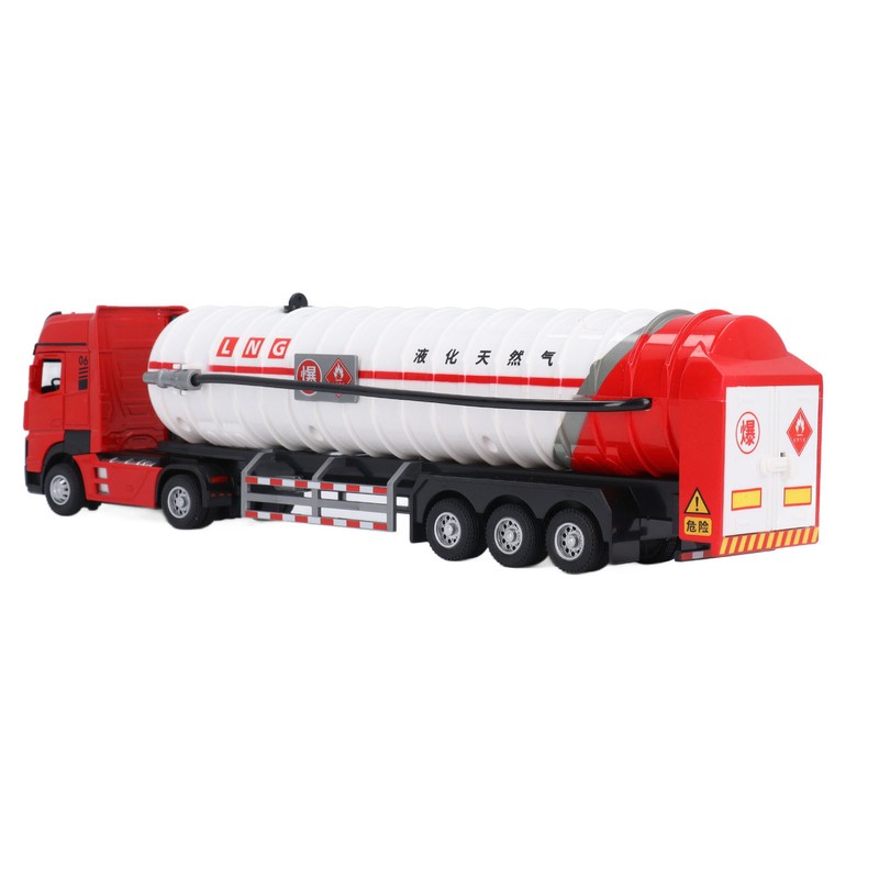 Alloy Gas Tanker Truck Model Water Spray High Simulation Detachable