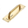 SUYA 12 Inches Push Pull Door Handles Premium Commercial Sliding Barn Door Handle Pull and Push Plate for Front/Back Door/Mark/Restaurant/High Traffic Areas,Satin Gold (2pcs)