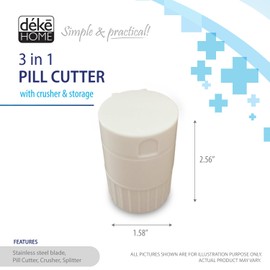 Pill Cutter, Crusher, Splitter, Pulverizer Ideal for Small Pills, Accurate Cut and Alignment, Ideal for Medication, Vitamin, Supplement, Perfect fot Travel, Ideal for Purse or Pocket BS0113J