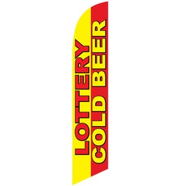 Lottery Cold Beer Replacement Feather Banner Swooper Flag Sign