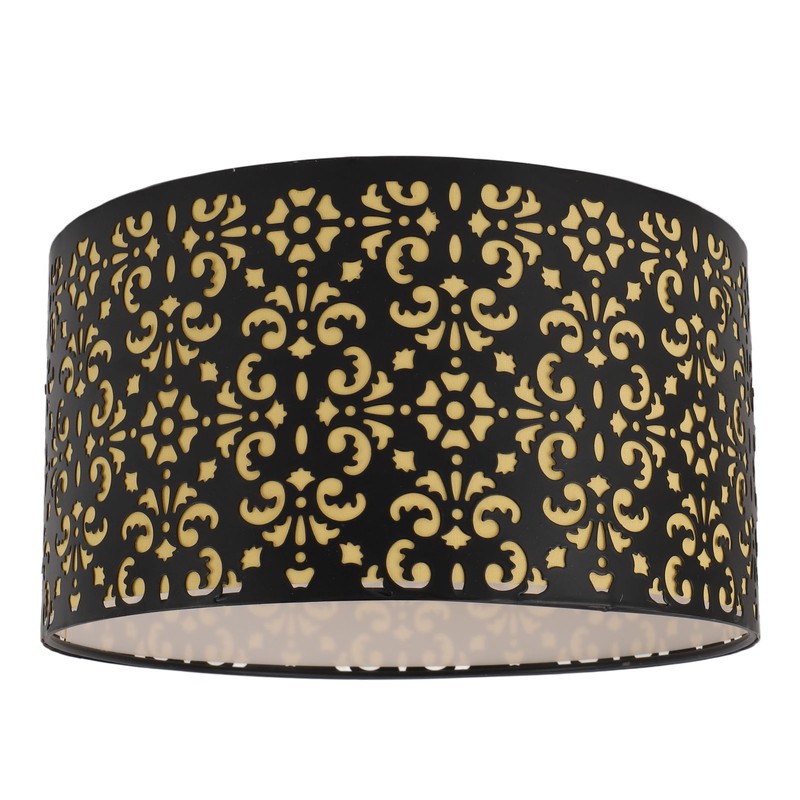 Metal Barrel Lampshade Hollow Exquisite Wrought Iron Lamp Shade with