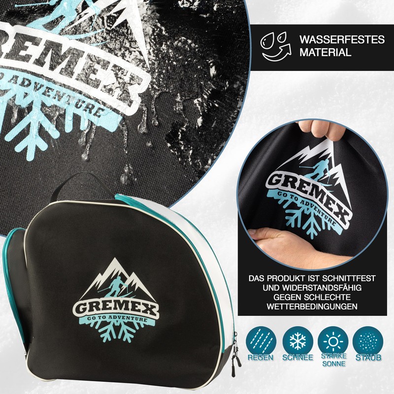 GREMEX Ski Boot Bag with Helmet - Waterproof Ski Boot
