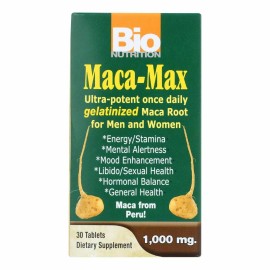 Bio Nutrition Maca-Max Dietary Supplement Tablets Ultra-Potent 1000 mg 30 ct