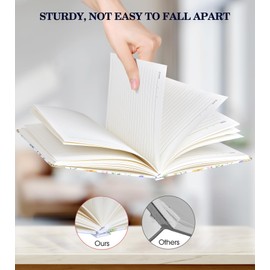 Lined Journal Notebook for Women, A5 Hardcover Leather Journaling Notebooks for Writing, 200 Pages Travel Journal, College Ruled Notebook for Work School, Note Taking 5.75'' X 8.38'' Garden Floral