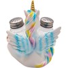 Wowser Sitting Unicorn Salt and Pepper Shaker Holder, Whimsical Salt
