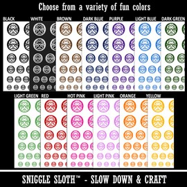 Grumpy Dwarf Beard Head Temporary Tattoo Water Resistant Fake Body Art Set Collection - Orange (One Sheet)