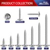 #8 x 1-1/2" Wood Screw 500Pcs 410 Stainless Steel Standard
