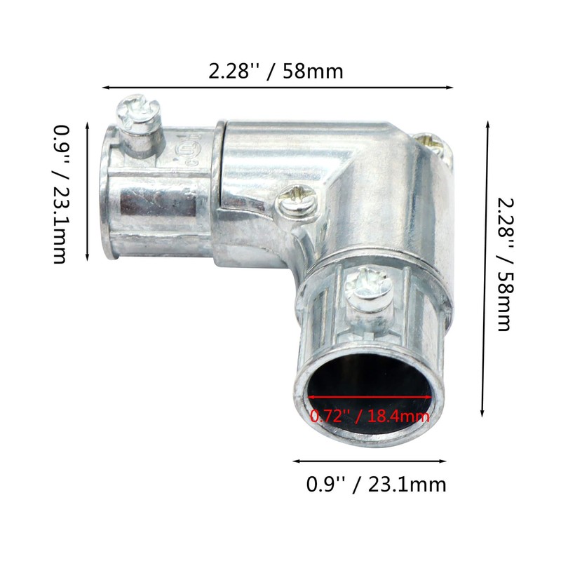Qlvily 10 Pieces 1/2 Inch EMT to EMT 90 Degree
