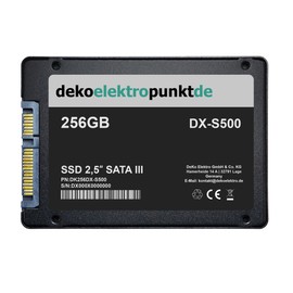 dekoelektropunktde 256 GB SSD Hard Drive Suitable for Gigabyte GA-J1800N-D2H Motherboard, Alternative Replacement Part 2.5 Inch SATA3