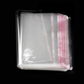 100pcs Clear Self Sealing Cellophane Bags Resealable Cellophane Bag (12 x 15.7 inch)
