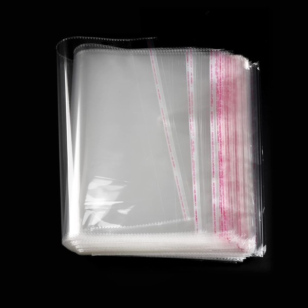 100pcs Clear Self Sealing Cellophane Bags Resealable Cellophane Bag (12