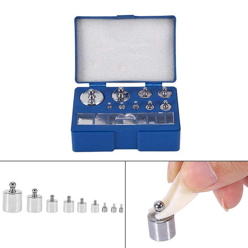 17pcs Calibration Weight Set 10mg-100g Precision Calibration Weight Set with