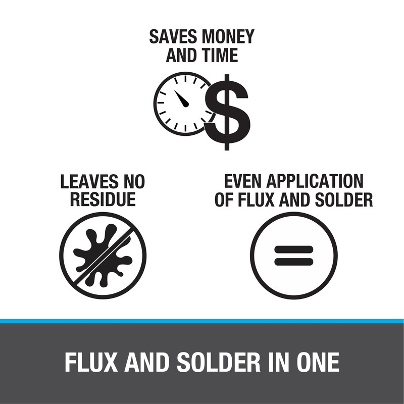 OATEY 21212 Rosin Leaded Core Solder, 1/8 In Dia, Silvery