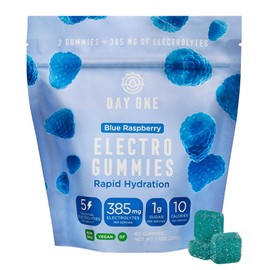 Electrogummies - Blue Raspberry Electrolyte Gummies | 385mg of 5 Essential Electrolytes Per Serving | All-Natural, Non-GMO, Vegan, Keto-Friendly | Hydration Alternative to Powders, Tablets, Chews
