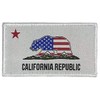 Patriotic California Republic Flag - Embroidered Morale Patch with Hook