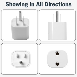Grounding Adapter Splitter, Porous Safety Adapter for multiple Grounding Products, Works with US Type B Outlets, Easy to Use, Lightweight
