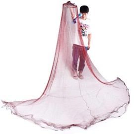 Saltwater Fishing Cast Net with Aluminum for Bait Trap Fish Throw Net,Size 3ft/4ft/5ft/6ft/7ft/8ft/9ft/10ft/11ft/12ft Radius Tire Lines Freshwater Casting Nets (5FT/1.5m Radius)