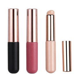 3 Pcs Silicone Round Head Lip Brushes Applicator with Cover