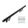 VEVOR Wall Mounted Stair Handrail, 4ft Pipe Staircase Handrail, Black