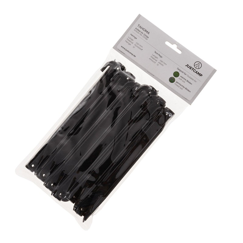 JUSTCAMP Tahoma Tent Pegs - Plastic, Impact Resistant, Lightweight, Robust,
