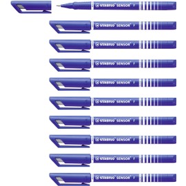 Stabilo 189/41 - Sensor Pen Fineliner 0.3mm Blue 189/41 - (Pack of 10)