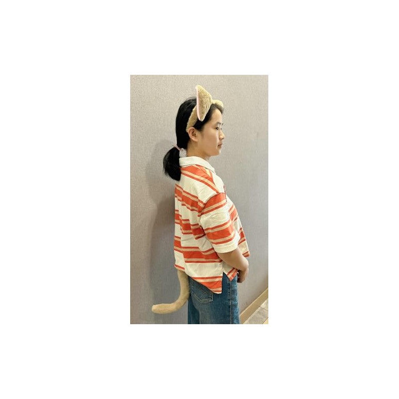 CHEU Conjunto de diadema con orejas de perrito y cola