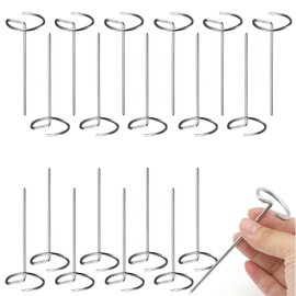 20 Pcs for Air Fryer, Chicken Skewers, Air Fryer Grill, Reusable Air Fryer Skewers Camping Campfire Standing Kebab Stainless Steel Length 3.9 Inches, Base Width 1.2 Inches