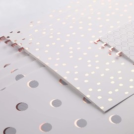 Y YOMA Rose Gold Hanging File Folders with Reinforced 1/5-Cut Tabs, Letter Size(12 Pack), Assorted 3 Styles