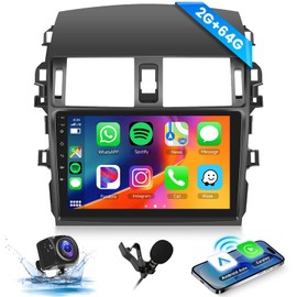 [2GB+64GB] Android Car Stereo for Toyota Corolla 2009-2013 Android Head Unit, Wireless Carplay Android Auto Mirror Link, 10.1 Inch Touch Screen Car Radio GPS,Bluetooth, WiFi, FM RDS Radio,BT/SWC/EQ