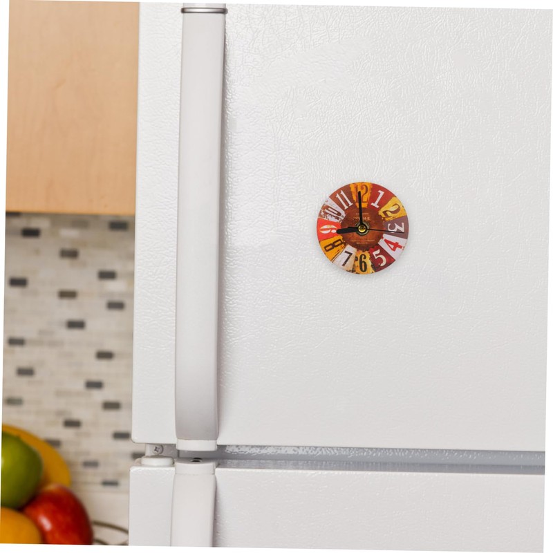 SHOWERORO Retro Fridge Magnets Creative Clock Stickers Vintage Wall Clock