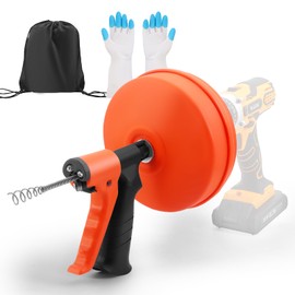 Nastopee Spirale Abfluss Rohrreinigung 15M,Automatische Skalierungsfunktion,Abflussreiniger Spirale,Spirale Rohrreinigung Für Küche,Bad,Waschbecken,Badewanne