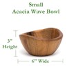 Lipper International Acacia Wave Serving Bowl for Fruits or Salads,