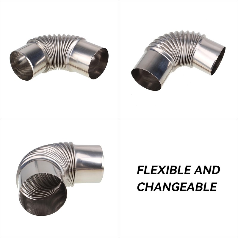 SHANOER Boiler Water Heater Stainless Steel Elbow Vent Pipe For