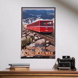 Lantern Press 16x24 Inch Giclee Print, Pikes Peak Cog Railway, Colorado, Swiss Locomotive