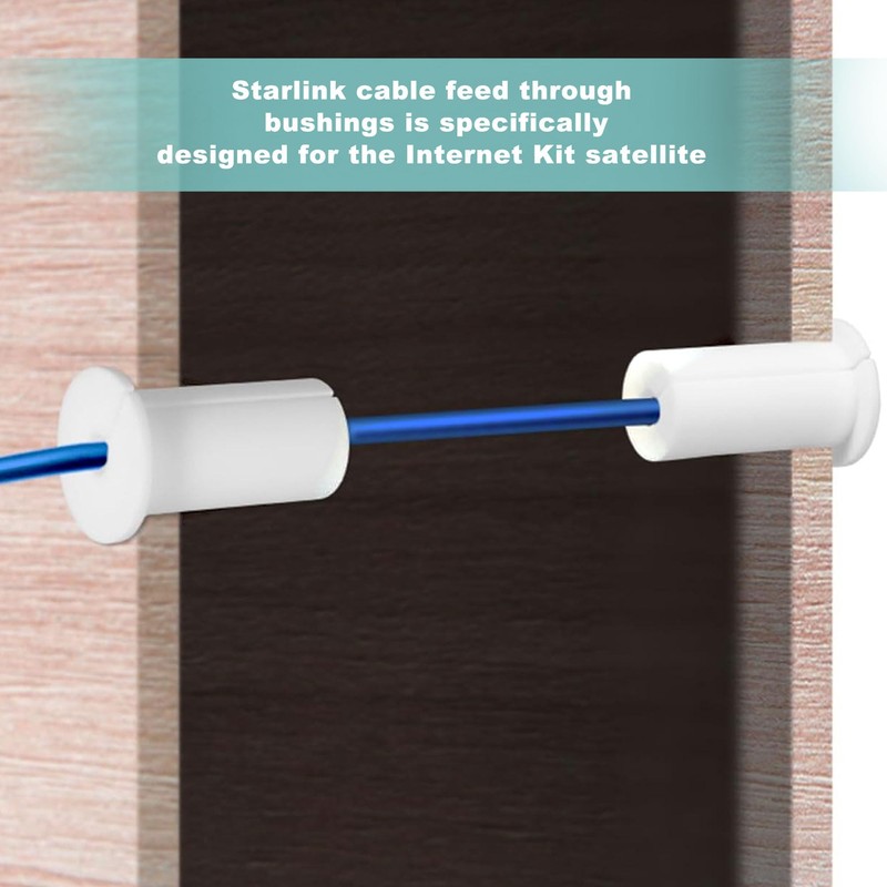 4 x Cable Management Set for Starlink, Wall Feed-Through Cable