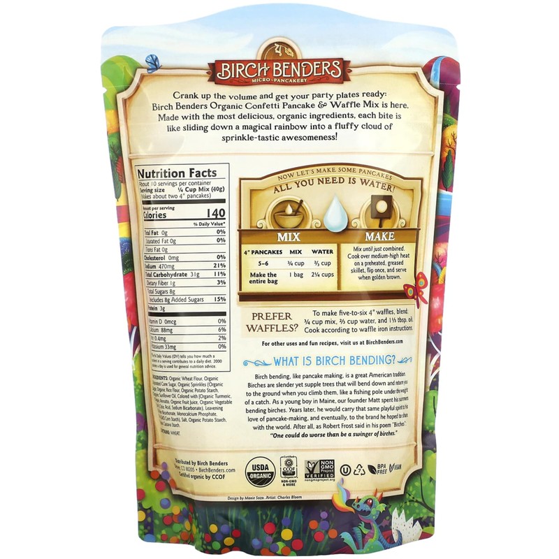 Birch Benders Organic Confetti Pancake and Waffles Mix, 14oz (Pack