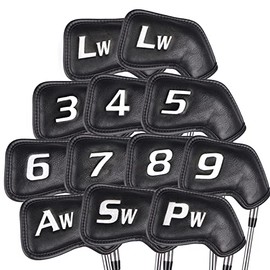 Champkey Golf Iron Head Covers 12 Pack | Premium Polyurethane Material Golf Head Covers