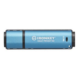 Kingston IronKey Vault Privacy 50 USB, 16GB USB 3.2 Gen1 Cifrado XTS AES 256, Certificación FIPS 197, Lectura: 250MB/s Escritura: 180MB/s IKVP50/16GB