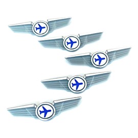 Kids Airplane Pilot Wings Plastic Pins Pinbacks Badges Lot of 5