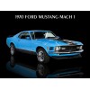 1970 Ford Mustang Mach 1 NEW METAL SIGN: Original Look in Blue & Black