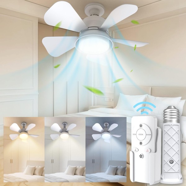 Socket Fan Light Breeze Ceiling Fan, Easy Install Socket Fan